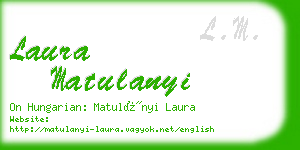 laura matulanyi business card